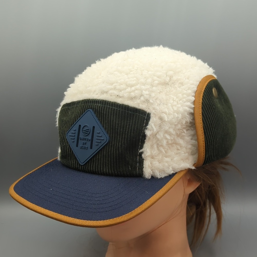 United By Blue Recycled Sherpa Lined Ear Flap Cap Winter Hat Loren Strapback